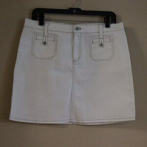 New DKNY White Jean Skirt Size 10